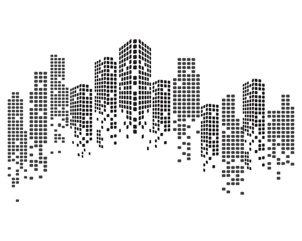 Ciudad moderna skyline. silueta de la ciudad. ilustración vectorial — Vector de stock
