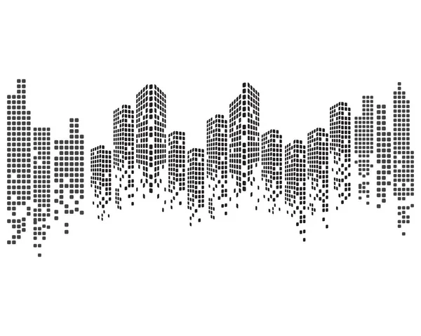 Современный город. Городской силуэт. векторная иллюстрация — стоковый вектор