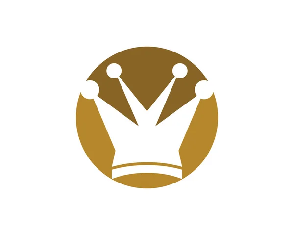 Coroa Logotipo Modelo Vetor Ilustração —  Vetores de Stock