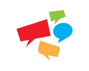 Konuşma balonu simgesi Logo şablonu vektör çizimi