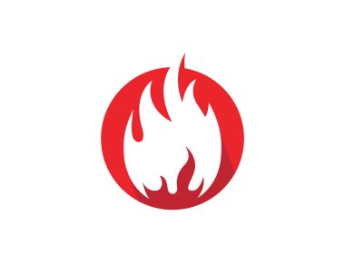 Alev ateş etmek Logo şablonu vektör çizim