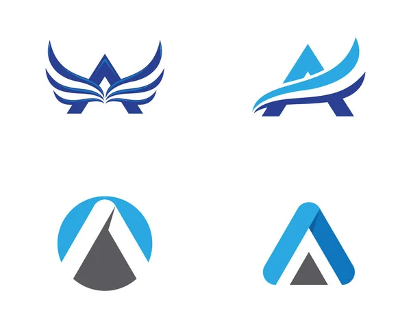 Um design de ícone de vetor de modelo de logotipo de asa de carta — Vetor de Stock