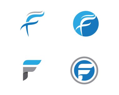F harf Logo şablonu vektör