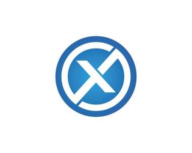 X Harfi Logo Şablonu vektör simgesi tasarımı