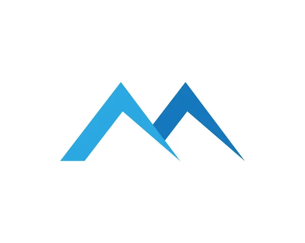 Ícone de montanha Logo Business Template Vector — Vetor de Stock