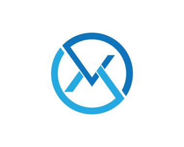 M Harfi Logo İş Şablonu Vektör simgesi