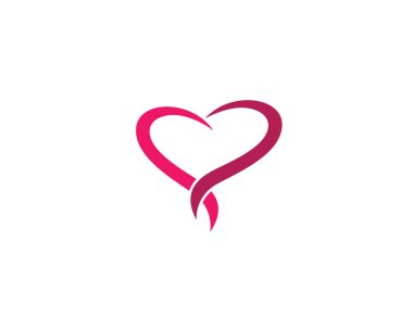 Aşk logosu şablon vektör illüstrasyon tasarımı
