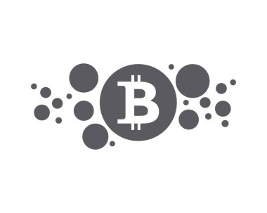 Bitcoin simgesi illüstrasyon tasarım