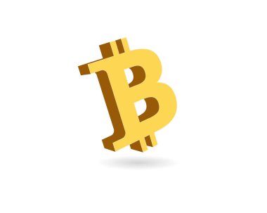 Bitcoin simgesi illüstrasyon tasarım