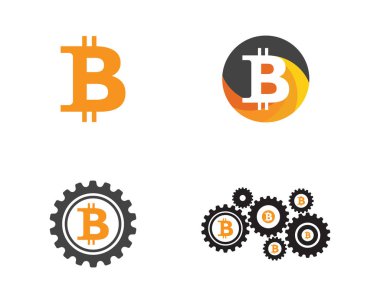Bitcoin simgesi illüstrasyon tasarım