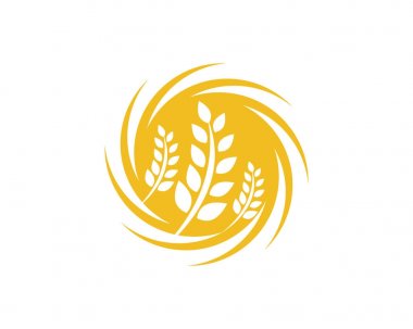 Tarım buğday logosu vektör ikonu tasarımı 