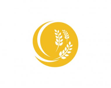 Tarım buğday logosu vektör ikonu tasarımı 