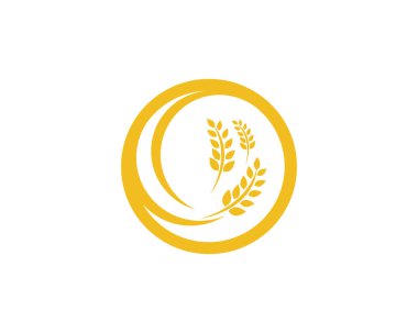 Tarım buğday logosu vektör ikonu tasarımı 