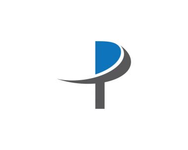 P Harfi Logo İş Şablonu Vektör simgesi