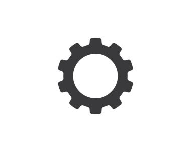 Gear Logo Şablonu Vektör Simgesi