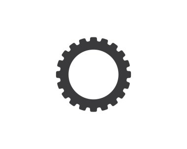 Gear Logo Şablonu Vektör Simgesi