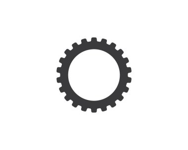 Gear Logo Şablonu Vektör Simgesi