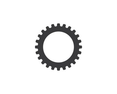 Gear Logo Şablonu Vektör Simgesi