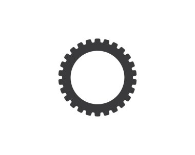 Gear Logo Şablonu Vektör Simgesi