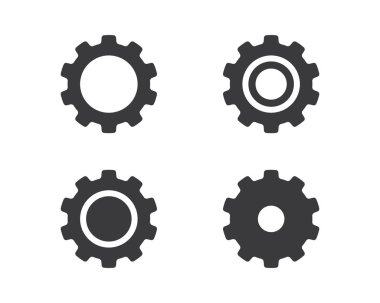 Gear Logo Şablonu Vektör Simgesi