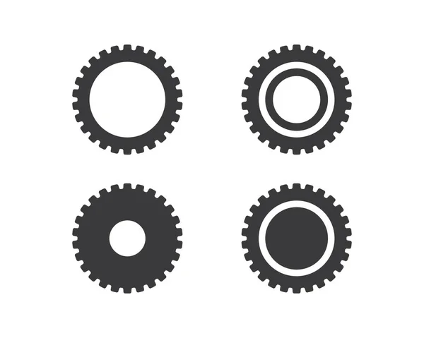 Gear Logo Şablonu Vektör Simgesi — Stok Vektör