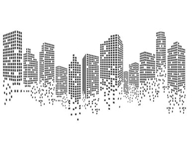 Modern şehir manzarası vektör çizim