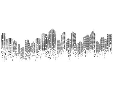 Modern şehir manzarası vektör çizim
