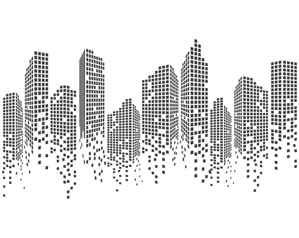 Cidade moderna skyline vetor ilustração —  Vetores de Stock