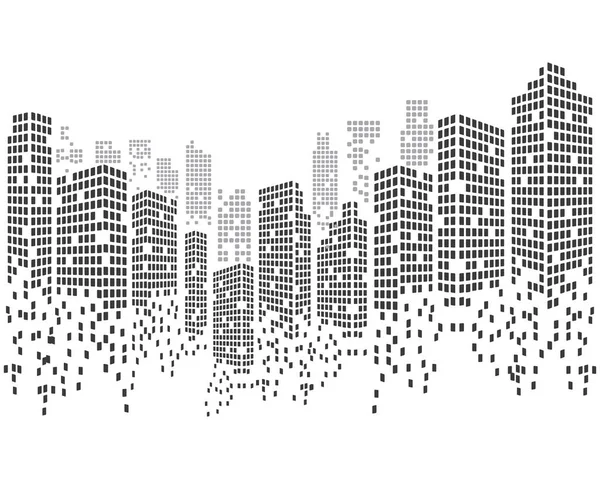 Ciudad moderna skyline vector ilustración — Vector de stock