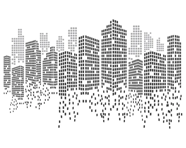 近代都市のスカイラインのベクトル図 — ストックベクタ