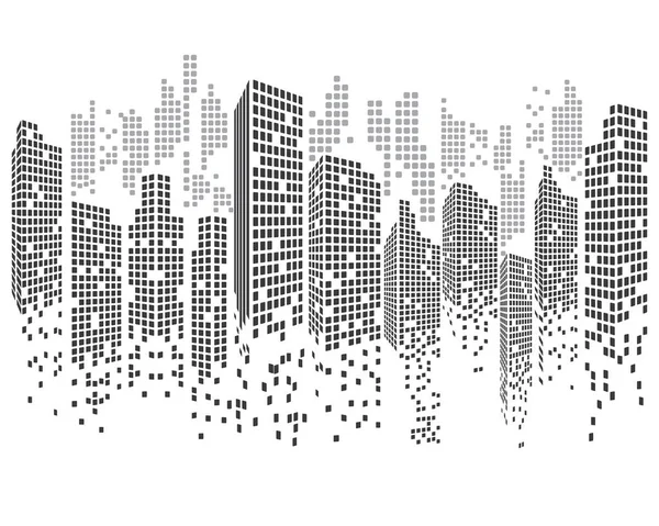 Ciudad moderna skyline vector ilustración — Archivo Imágenes Vectoriales