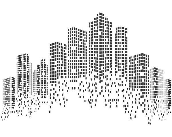 Moderne stad skyline vectorillustratie — Stockvector