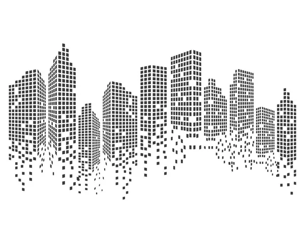 Ciudad moderna skyline vector ilustración — Vector de stock