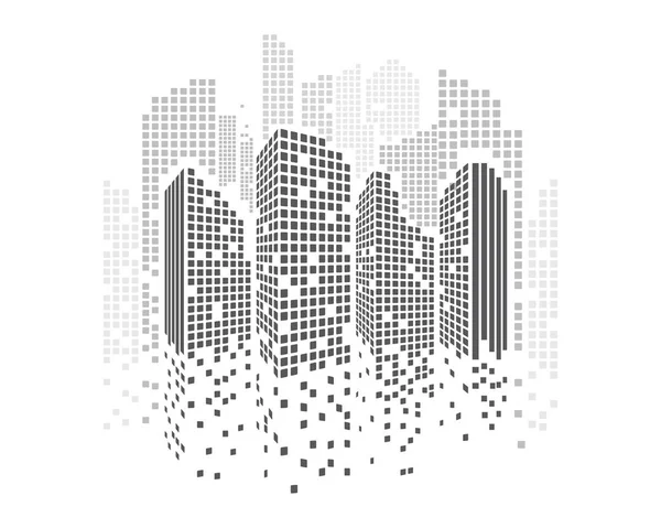 Moderne Stad Skyline Vectorillustratie — Stockvector