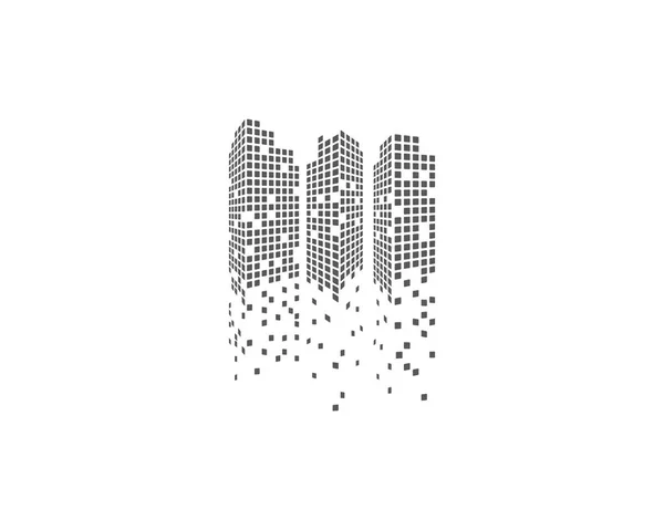Ciudad Moderna Skyline Vector Ilustración — Vector de stock