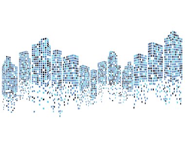 Modern şehir manzarası vektör çizim