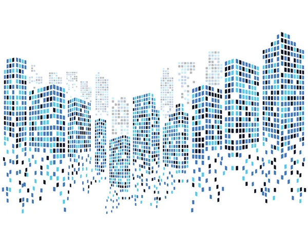 Ciudad moderna skyline vector ilustración — Vector de stock