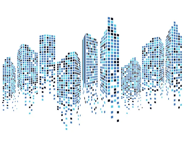 Ciudad moderna skyline vector ilustración — Vector de stock