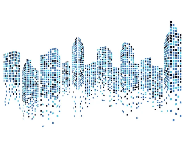 Ciudad moderna skyline vector ilustración — Vector de stock