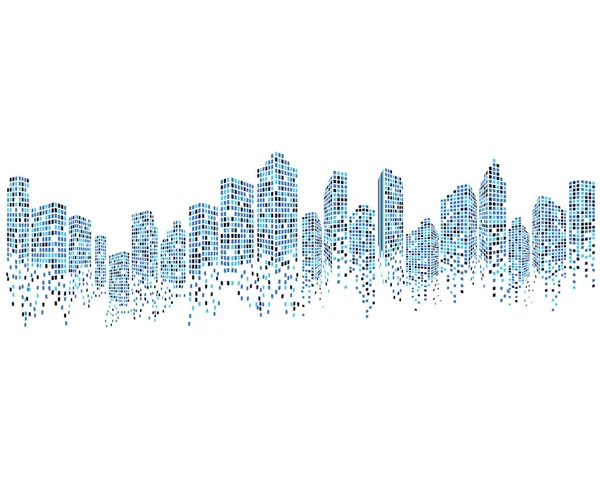 Ciudad moderna skyline vector ilustración — Vector de stock