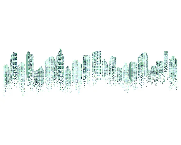 Moderne stad skyline vectorillustratie — Stockvector