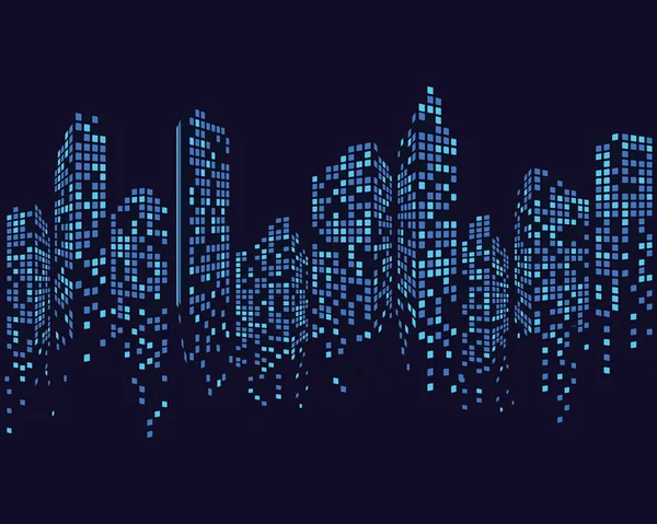 Ciudad moderna skyline vector ilustración — Archivo Imágenes Vectoriales