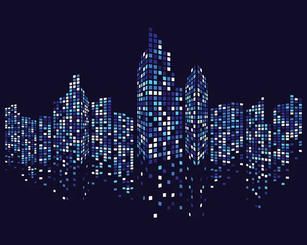 Ciudad moderna skyline vector ilustración — Vector de stock