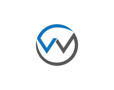 W Harfi Logo İş Şablonu Vektör simgesi