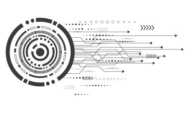 Soyut gelecek dijital bilim teknolojisi kavramı