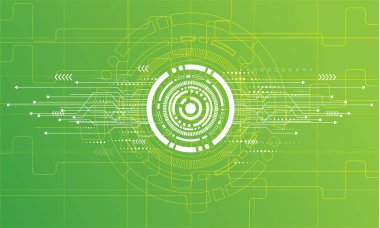 Soyut gelecek dijital bilim teknolojisi kavramı