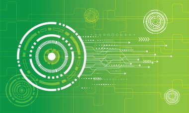 Soyut gelecek dijital bilim teknolojisi kavramı