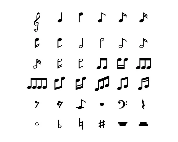 Note de musique Icône vectorielle — Image vectorielle