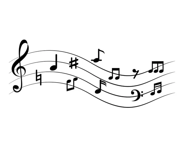 Nota musical Icono Vector — Vector de stock