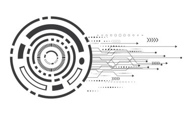 Soyut gelecek dijital bilim teknolojisi kavramı